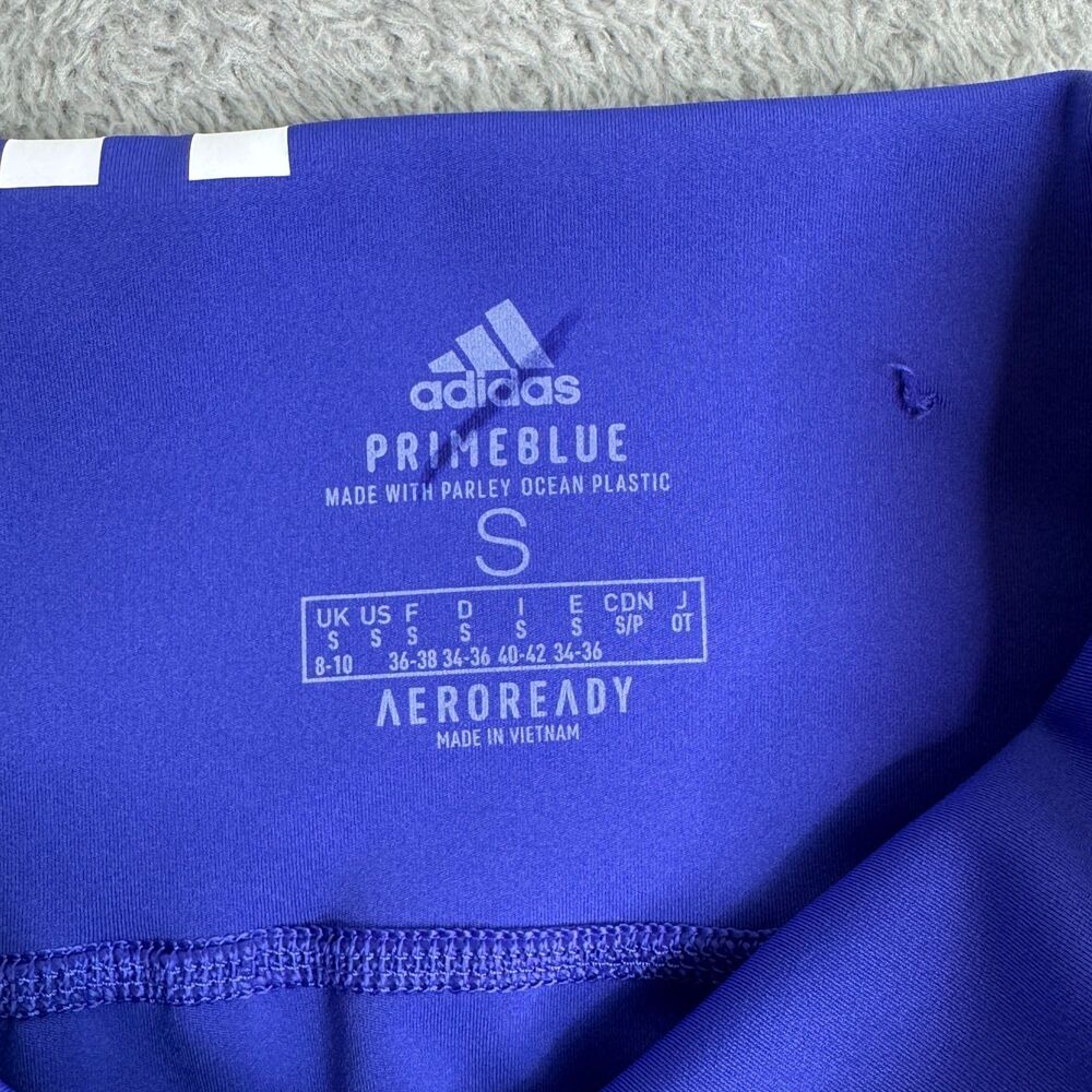 Adidas Primeblue Aeroready Leggings Womens Small Blue Stretch Workout Running - Picture 5 of 9